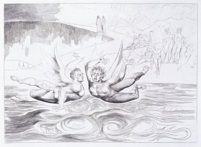 Le serpent à six pattes attaquant Agnolo Brunelleschi - William Blake