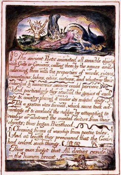 "Les anciens poètes...", illustration et texte de 