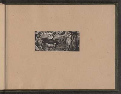 Thenot réprimande Colinet, Lightfoot en arrière-plan, 1821 - William Blake