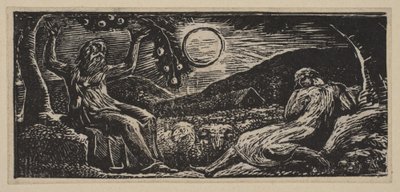 Thenot sous un arbre fruitier, des Pastorales de Virgile de Thornton, 1821 - William Blake