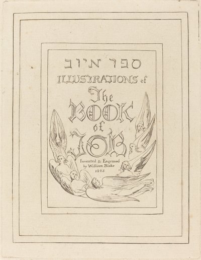 Page de titre des illustrations gravées du Livre de Job - William Blake