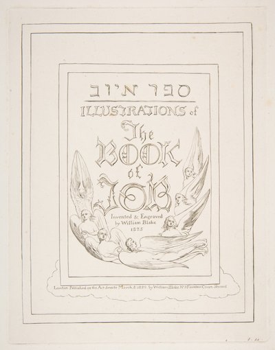 Page de titre, des Illustrations du Livre de Job, 1825-26 - William Blake