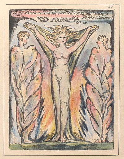 Partir pour la grande moisson et vendange des nations, vers 1811 - William Blake