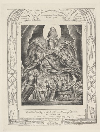 Quand le Tout-Puissant était encore avec moi, quand mes enfants étaient autour de moi - William Blake