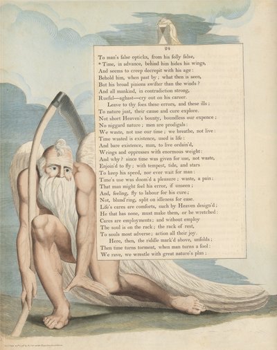 Pensées nocturnes de Young, Page 24, Le temps, en avance, cache ses ailes derrière lui - William Blake