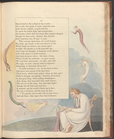 Les pensées nocturnes de Young, Page 31, "Il est grandement sage de parler avec nos heures passées" - William Blake