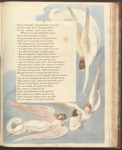 Les pensées nocturnes de Young, page 41, "Une marque radieuse, le lit de mort du juste" - William Blake