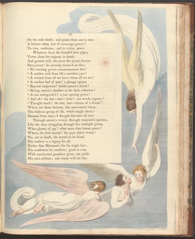 Les pensées nocturnes de Young, Page 41, Une marque radieuse, le lit de mort du juste - William Blake