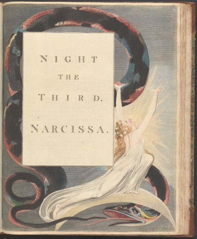 Les pensées nocturnes de Young, Page 43, La troisième nuit, Narcissa. - William Blake