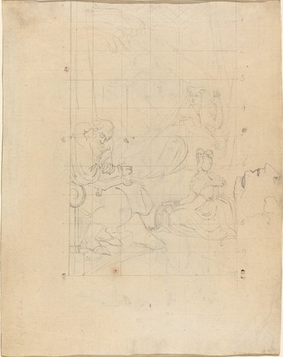 Le rêve de la reine Katherine (recto) - William Blake after Henry Fuseli