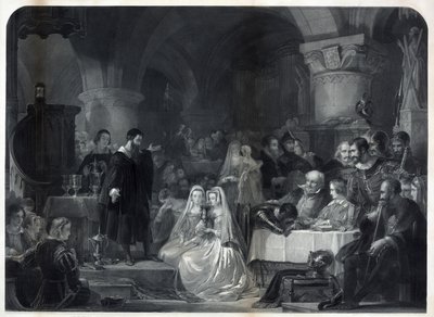 John Knox administrant la première communion protestante, pub. 1849 - William Bonner