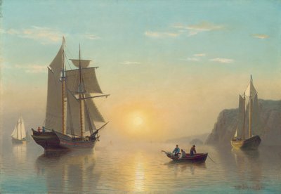 Calme au coucher du soleil dans la baie de Fundy, vers 1860 - William Bradford