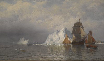 Baleinier et bateaux de pêche près de la côte du Labrador, vers 1880 - William Bradford