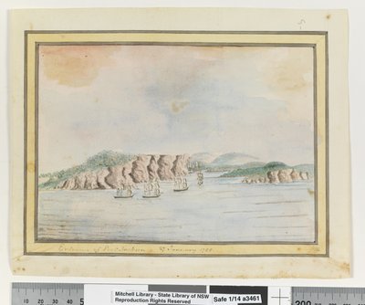 Opp. p. 65. `Entrée de Port Jackson 27 janvier 1788