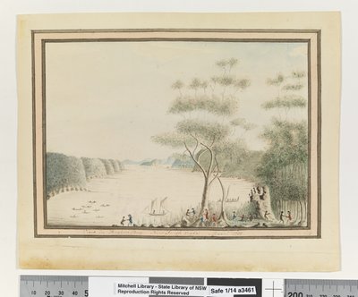Opp. p. 90. `Vue dans Broken Bay, Nouvelle-Galles du Sud. Mars 1788