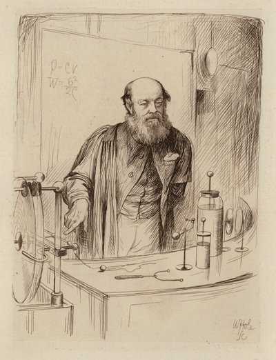Peter Guthrie Tait, Professeur de Philosophie Naturelle (gravure) - William Brassey (after) Hole