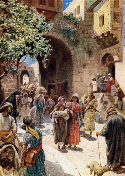 Absalom vole le cœur du peuple - Bible - William Brassey Hole