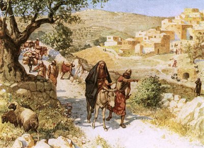 David, fuyant Jérusalem, est maudit par Shimei - William Brassey Hole