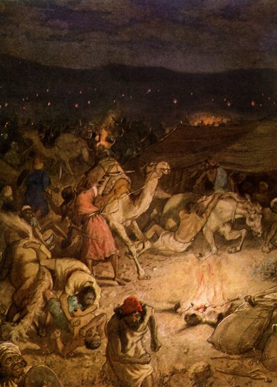 Gédéon dans le camp des Madianites - Bible - William Brassey Hole