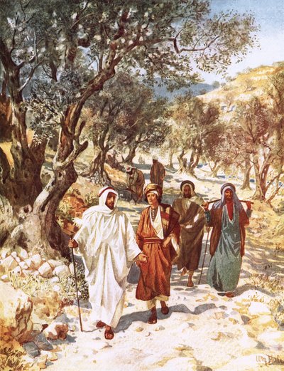 Jésus et ses disciples voyageant en Galilée - William Brassey Hole