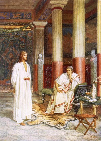 Jésus interrogé en privé par Ponce Pilate - William Brassey Hole