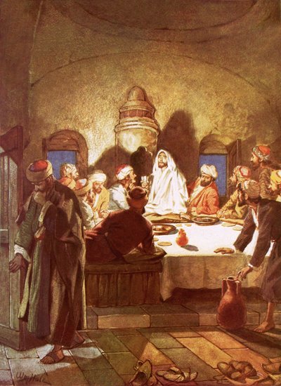 Jésus rompant le pain et donnant la coupe à ses disciples - William Brassey Hole