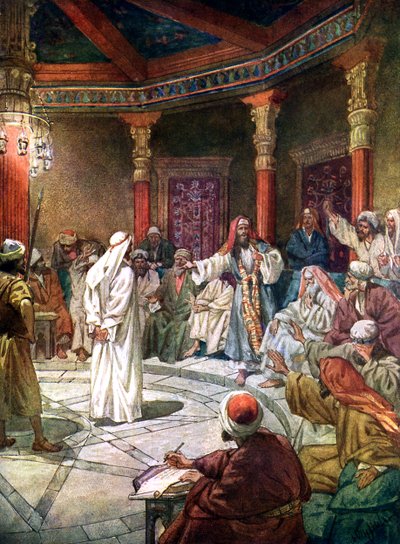 Jésus est interrogé par le grand prêtre Caïphe - William Brassey Hole