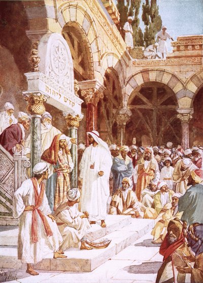 Jésus prêchant dans le temple - William Brassey Hole