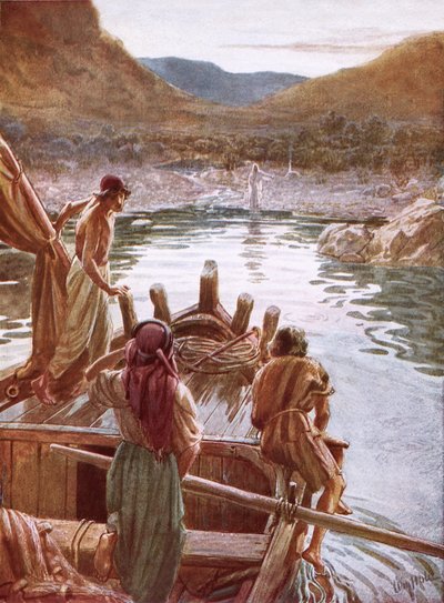 Jésus se montrant à Pierre et aux autres au bord de la mer de Galilée - William Brassey Hole