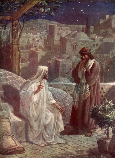 Nicodème rend visite à Jésus pour entendre ses enseignements - William Brassey Hole