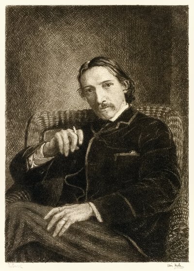Robert Louis Stevenson (1850-1894) auteur britannique connu pour ses livres à succès L