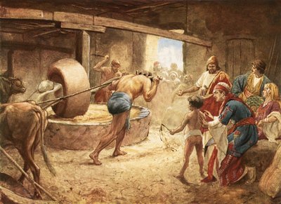 Samson broyant en prison à Gaza - William Brassey Hole