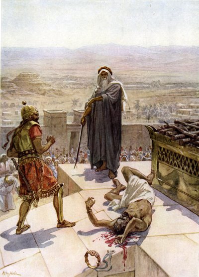 Samuel tuant Agag à Gilgal - Bible - William Brassey Hole