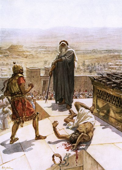 Samuel tuant Agag devant le Seigneur à Guilgal - William Brassey Hole