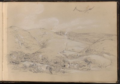 Scène de colline et de vallée - William Brockedon