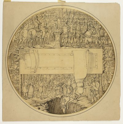Bouclier de cérémonie avec scène de bataille romaine - William Burgess