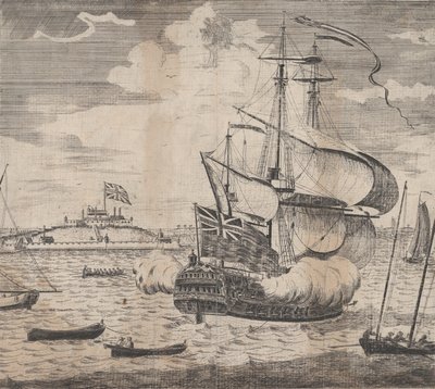 Vue du château William près de Boston en Nouvelle-Angleterre - William Burgis.