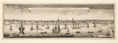 La vue sud de la ville de New York en Amérique du Nord - William Burgis