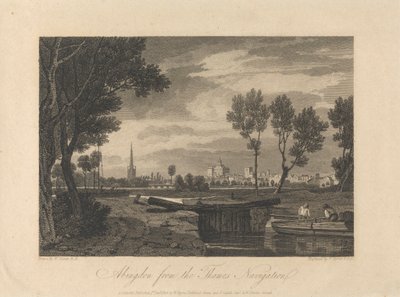 Abingdon depuis la navigation sur la Tamise - William Byrne