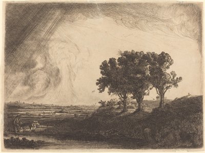 Les Trois Arbres - William Byron after Rembrandt van Rijn