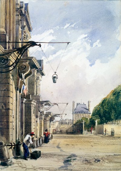 Rue de Rivoli, près des Tuileries, Paris, 1831 - William Callow
