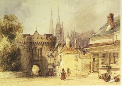La porte Guillaume, Chartres - William Callow