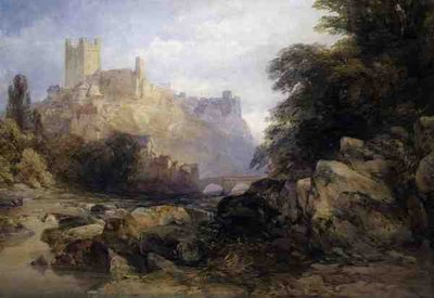 La ville et le château depuis la rivière, c.1860 - William Callow