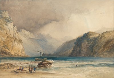 Walenstadt, depuis Weesen, Suisse - William Callow