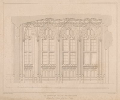 Chapelle Saint-Étienne, Westminster - Section longitudinale de l