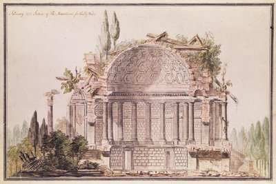 Dessin architectural pour le mausolée de Frederick, Prince de Galles (1707-51), c.1751 - William Chambers