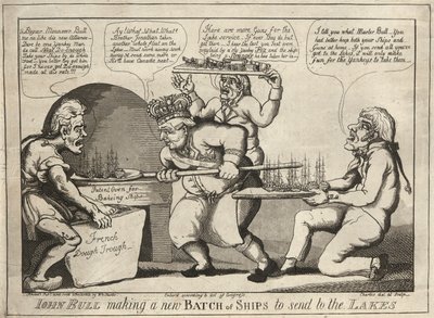John Bull fabriquant une nouvelle série de navires à envoyer aux lacs - William Charles