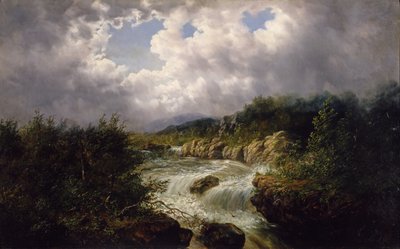 Les chutes de Tamahaka, comté de Cherokee, Caroline du Nord, vers 1860-70 - William Charles Anthony Frerichs