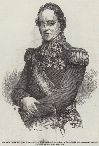 Le très honorable général Lord Vicomte Hardinge, GCB, commandant en chef des forces de Sa Majesté - William Charles Ross