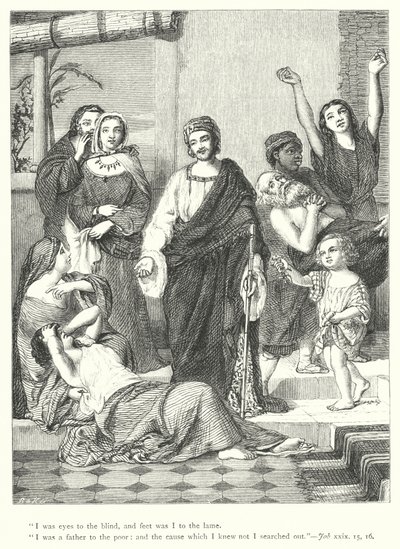 Les jours prospères de Job - William Charles Thomas (after) Dobson